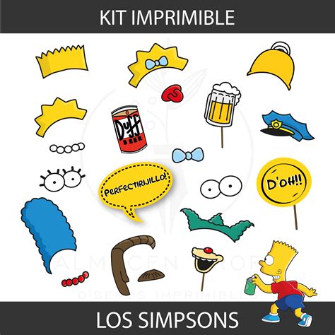 Kit Imprimible Props Cartelitos Los Simpson The Simpsons María