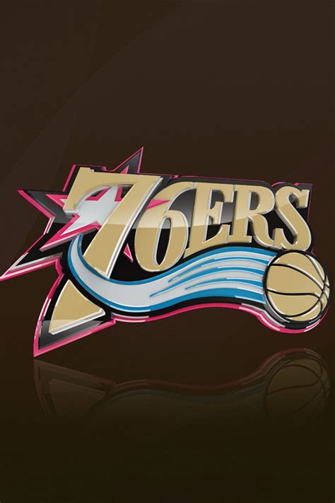 Philadelphia 76ers logo by unknown author license: Philadelphia 76ers 3D Logo iPhone Wallpaper | Sports ...