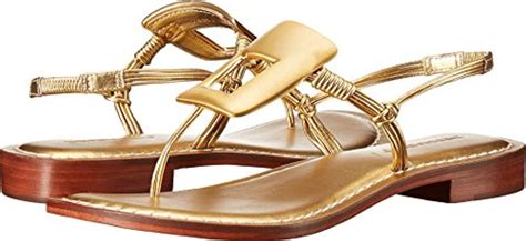Get the best deals on gold sandals and flip flops for women. Bernardo Leather Triumph Flat Sandal in Gold (Metallic) - Lyst