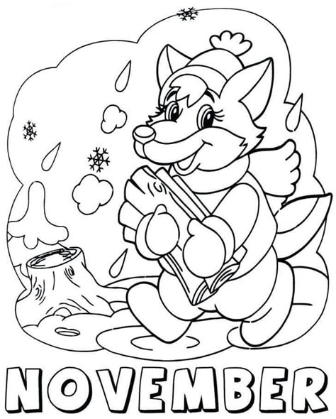 Printable November Coloring Pages