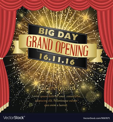 Grand opening banner design Royalty Free Vector Image
