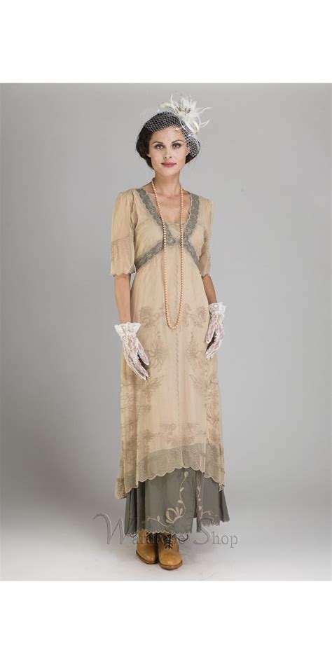 New Vintage Titanic Tea Party Dress In Sage By Nataya Dresses
