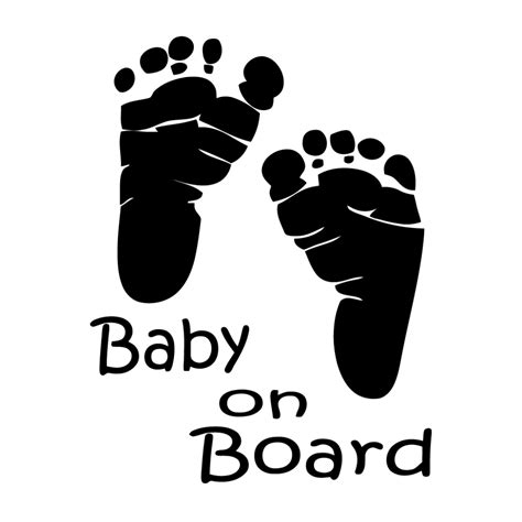 Baby Footprints Black And White Clipart Infant Footprint Sticker Baby