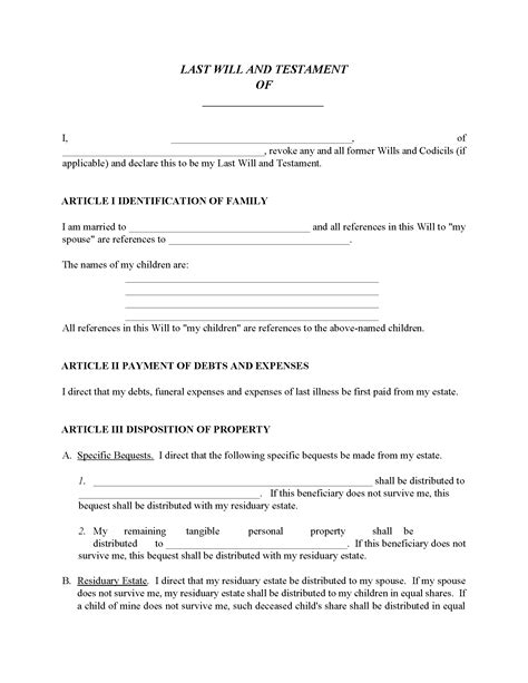 Save on attorney fees by reusing a will and testament form template. Michigan Will For Married With Adult Children - Free ...