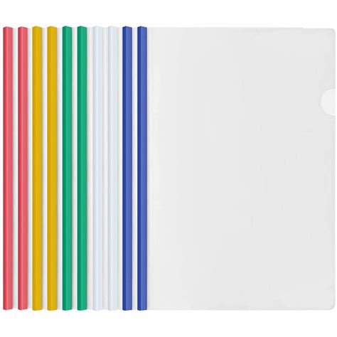 Buy 10 Pcs Clear A4 Slide Binder Folders Plastic Report Covers File