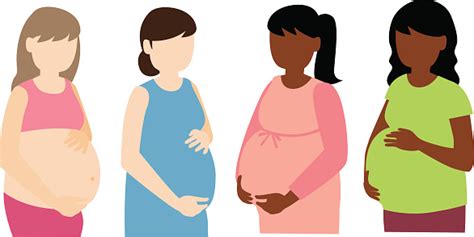 Ilustración De Mujer Embarazada Y Más Vectores Libres De Derechos De