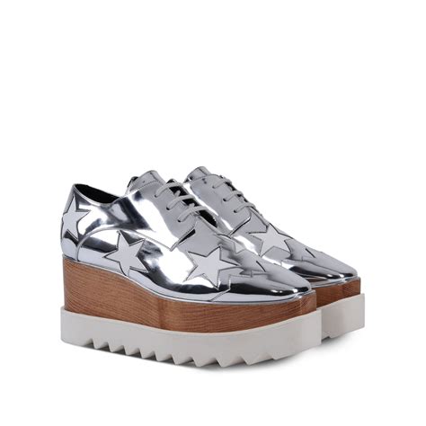 Stella Mccartney Elyse Indium Star Shoes In Metallic Lyst