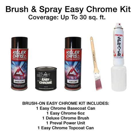 Alsa Easy Chrome Brush And Spray Kit Etsy In 2021 Chrome Spray