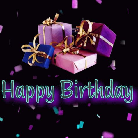 Lots of fireworks in the night sky for festive atmosphere. Free Happy Birthday Gif Moving Images | Best Birthday Wishes