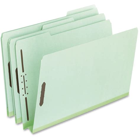 Pendaflex Pressboard Folders With Fastener Green 25 Box Quantity