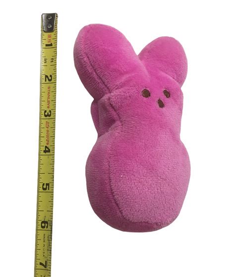 Peeps Plush Easter Bunny Rabbit Hot Pink Magenta Stuffed Animal Just