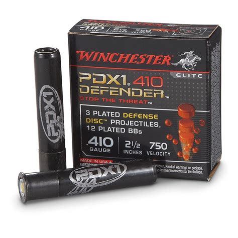 winchester pdx1 410 gauge 2 1 2 shells self defense discs 10 rounds 186461 410 gauge