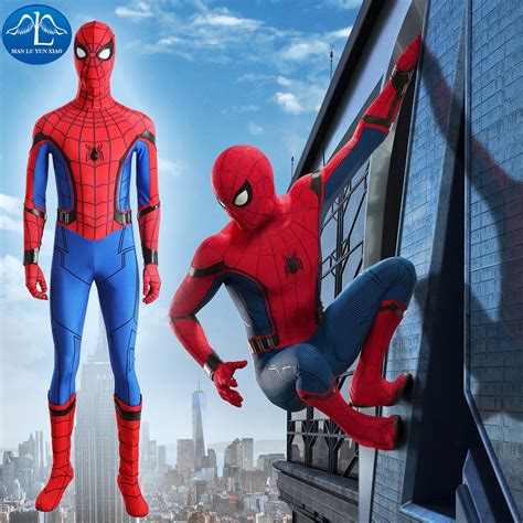 Manluyunxiao 2017 Homecoming Spiderman Costume Men Spiderman Homecoming