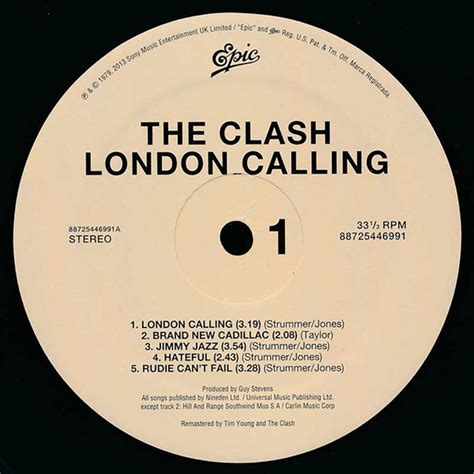 the clash london calling us pressing vinyl pursuit inc