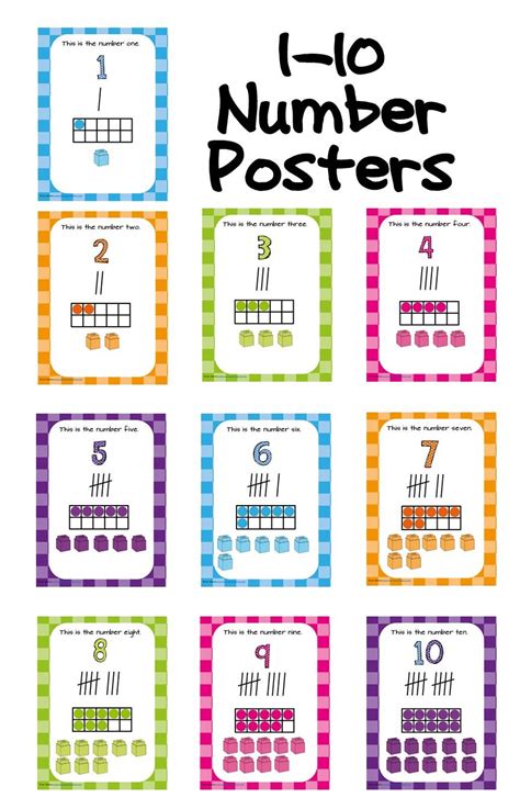 How to use number flashcards? Number Posters 1-10 | DAYCARE | Pinterest | Numbers, Math ...