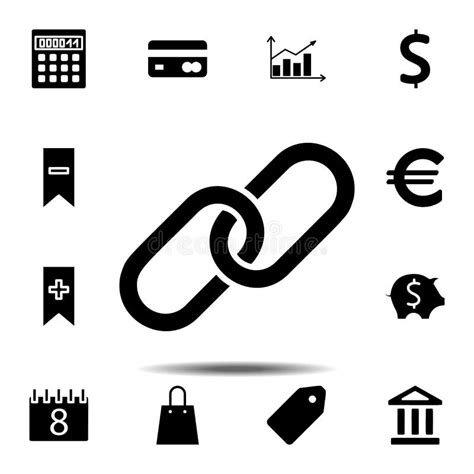 Chain Link Icon Simple Glyph Vector Element Of Web Minimalistic