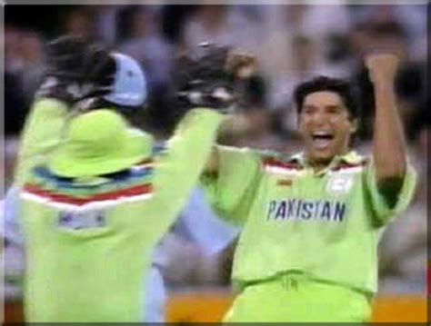 Mushtaq Ahmed Jumps For Joy At The 1992 World Cup