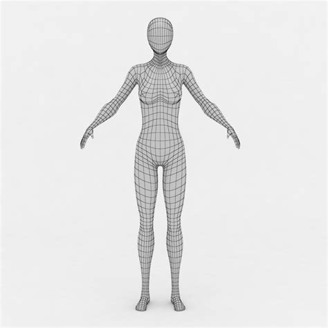 3d Female Body Base Mesh Model