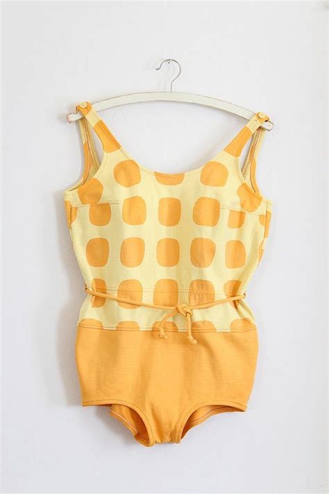 sale vintage 1960s swimsuit 60s yellow bathing suit etsy vintage bathing suits