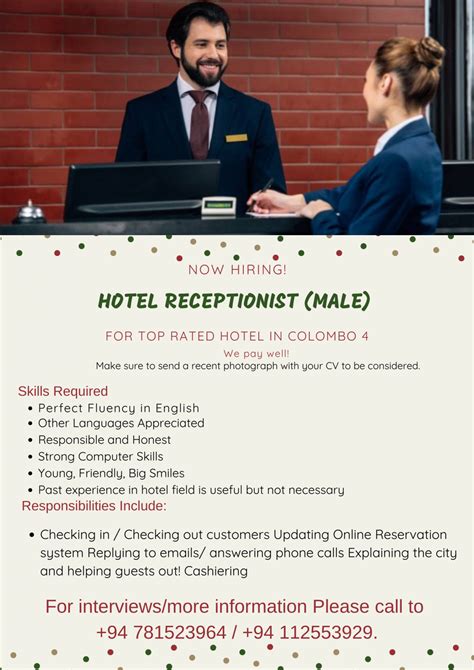 Male Hotel Receptionist