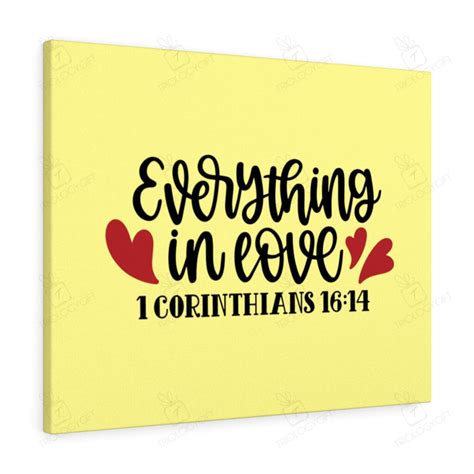 Scripture Canvas In Love 1 Corinthians 1614 Christian Bible Verse
