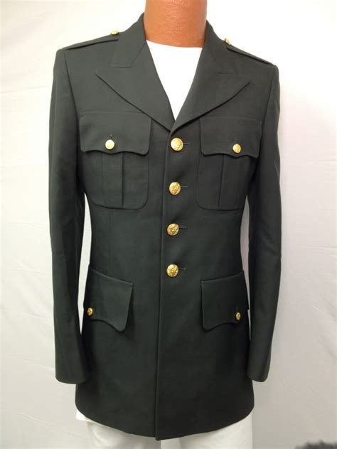 Us Army Military Service Dress Green Uniform Coat Jac Gem