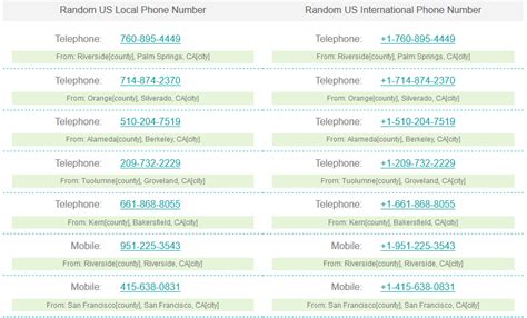 In this article, you will find a variety of websites that provides this service in your area. Random, Fake Phone Number Generator Apps, Tools & Sites