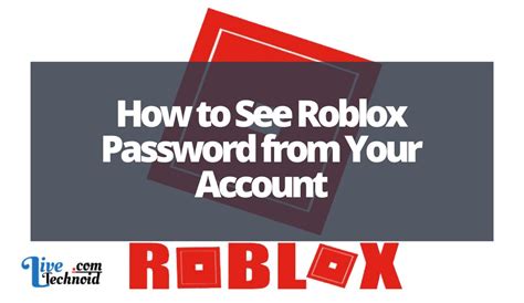 How To See Roblox Password From Your Account