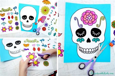 Easy Paper Sugar Skull Craft Projects With Kids