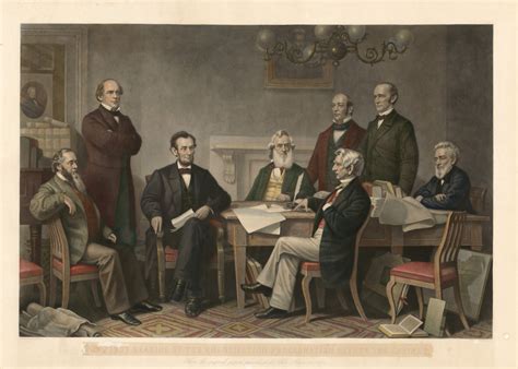 The First Reading Of The Emancipation Proclamation Before The Cabinet