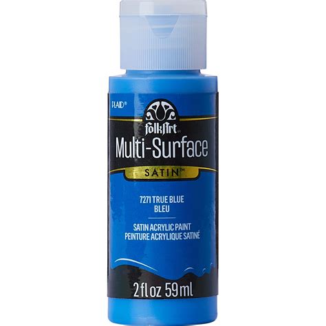 Shop Plaid Folkart ® Multi Surface Satin Acrylic Paints True Blue 2