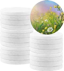 ZOENHOU 20 PCS 2 5 Inch White Round Painting Pebbles Large Smooth