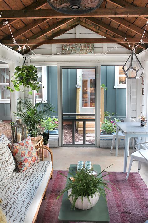 Modern Farmhouse Style In The Screened Porch And A Giveaway