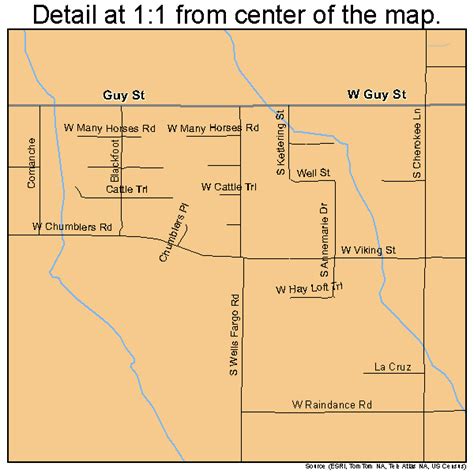 Three Points Arizona Street Map 0473700