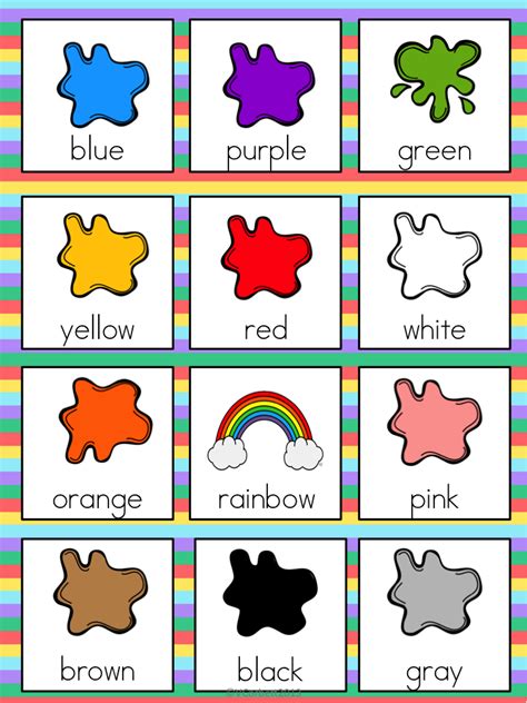 The Tutu Teacher Colors And Slant Boxes English Activities For Kids