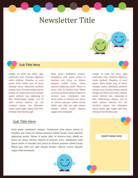 Free Newsletter Templates For Work School And Classroom