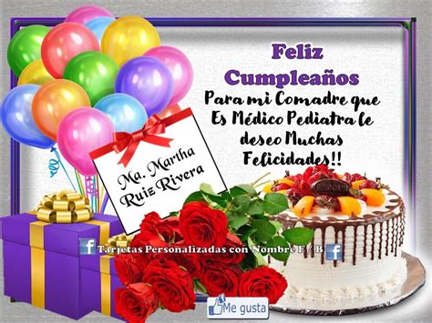 Recolectar 101 Images Felicitaciones De Cumpleaños Para Una Comadre