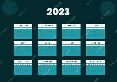 Premium Vector 2023 Calendar Illustration