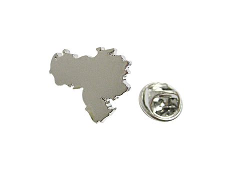 Venezuela Map Shape Lapel Pin Flag Design Lapel Pins Maps Silver
