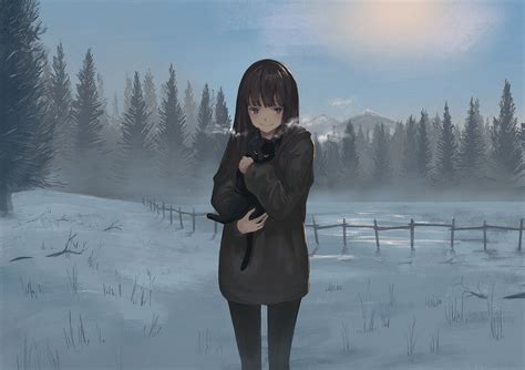 Cold Original Anime Art Anime Art Girl Anime Scenery