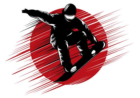 Download Snowboarding Stylized Symbol, Vector Silhouette, Logo Or ...