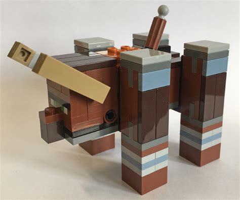 Bricker Part Lego Mineravager01 Minecraft Ravager Brick Built