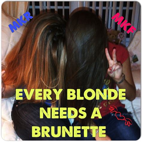 every blonde needs a brunette by mkdoll on deviantart