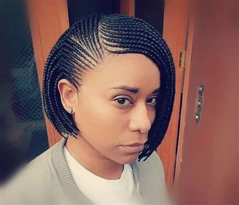 With tightly knitted cornrows, you can define your look even further by part the hair in the middle or on the side of the head. 12 Twisted Box Braided Bobs for Black Women According to ...