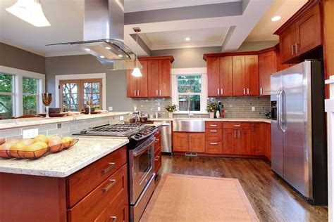 Natural American Cherry Shaker Pius Kitchen And Bath Cherry Cabinets