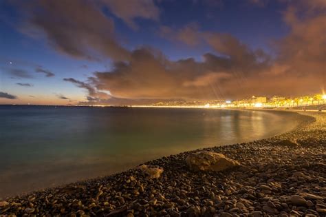 Premium Photo Long Exposure Photography At Sunset In Nice France
