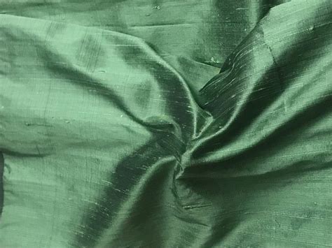 One Yard Of Sage Green 100 Percent Pure Dupioni Silk Raw Silk Etsy
