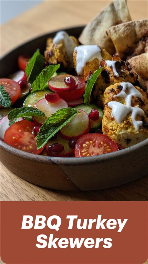 Bbq Turkey Skewers With Zaatar Fattoush Salad And Sumac Pita Diner