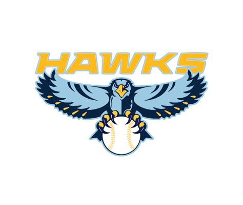 Hawks Full Logo With Gold Text And Light Blue Outline Bleacher Divas