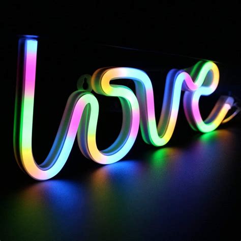 Enjoy Love Neon Light For Decoration Wall Hanging Letters Love
